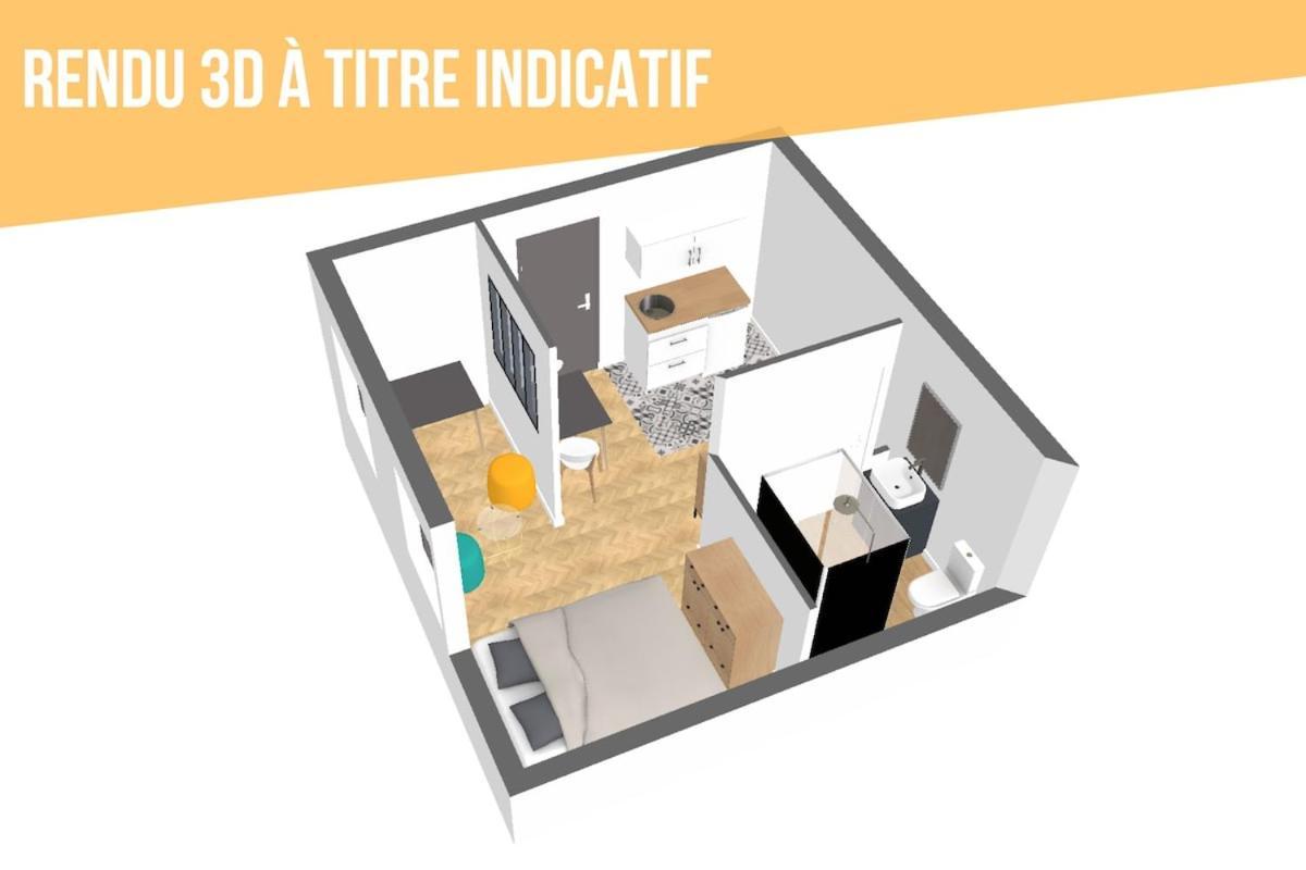Grand Studio Avec Espace De Travail Toulouse Ngoại thất bức ảnh