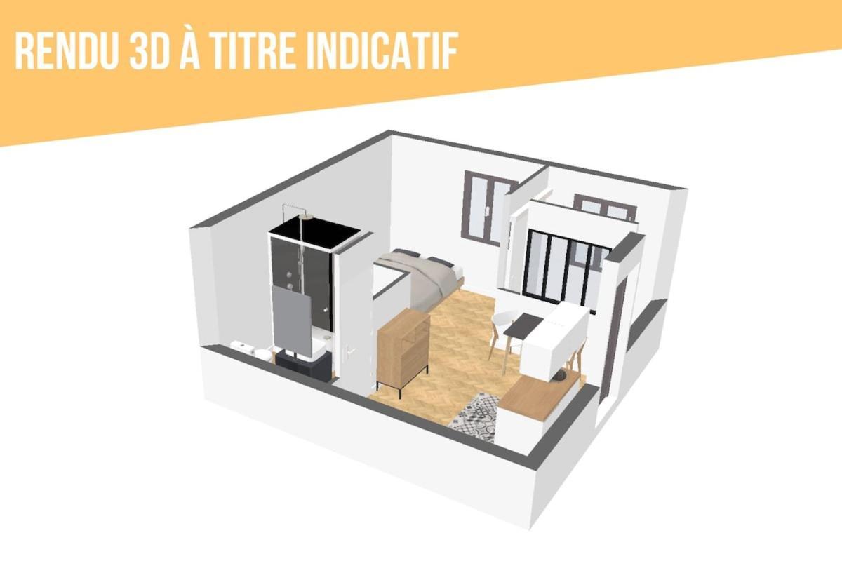 Grand Studio Avec Espace De Travail Toulouse Ngoại thất bức ảnh